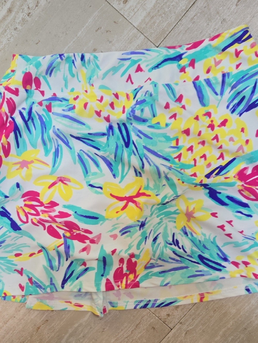 Aryeh Collection Tropical Print Swim/Leisure  Resort Wear Skort - Picture 7 of 10